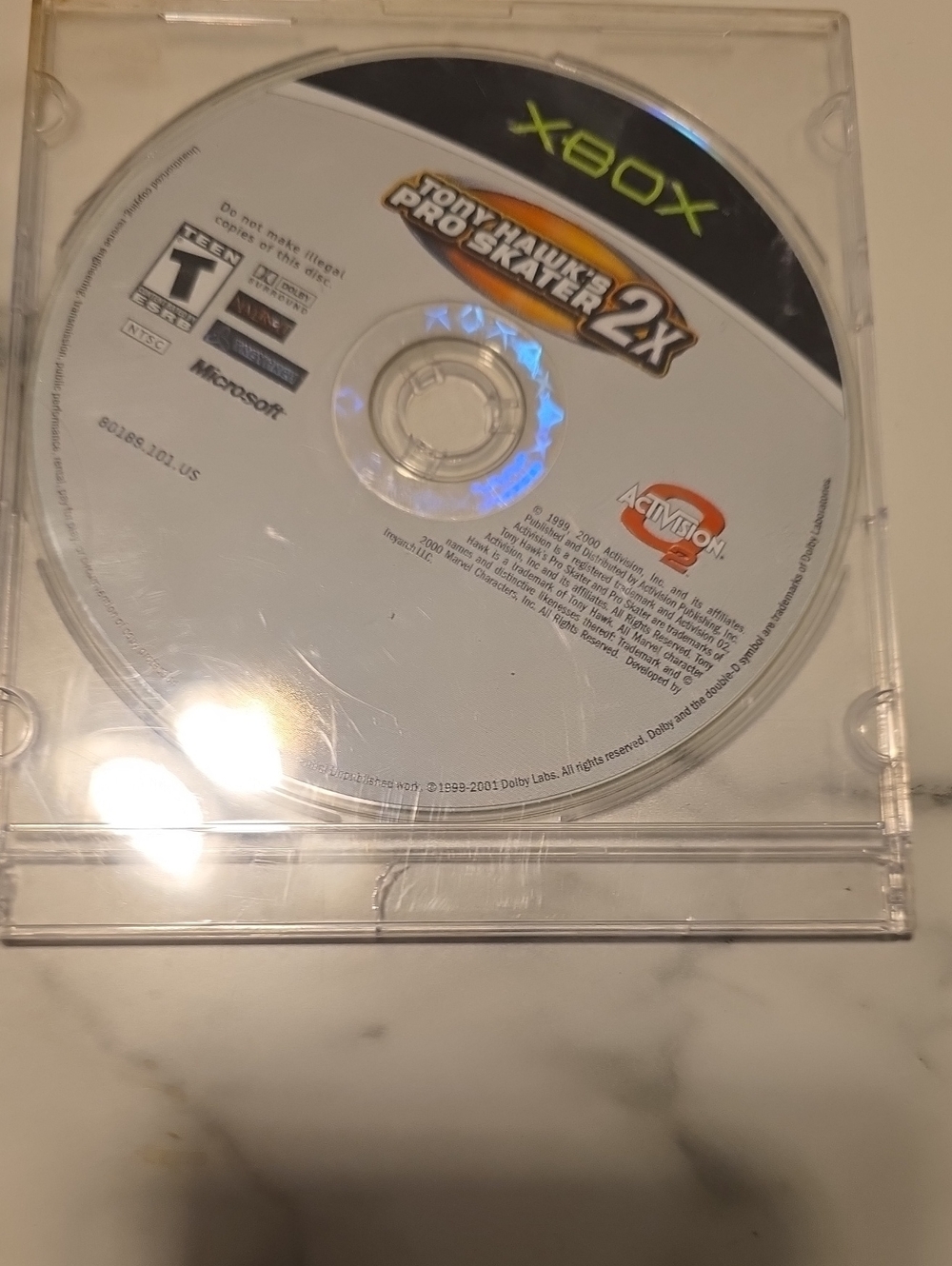 Xbox Tony Hawk's Pro Skater 2x - White Game Disc